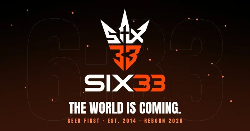 SIX33 crest and wordmark: Seek First, established 2014, reborn 2026